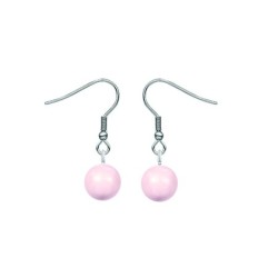 Rosaline Pink Crystal Pearl Premium Steel Earrings Set Collection Embellished with Austrian Crystal Pearls