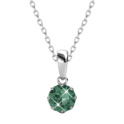 May Birthstone Emerald 925 Sterling Silver Jewellery Set Embellished with Premium Grade Austrian Crystals