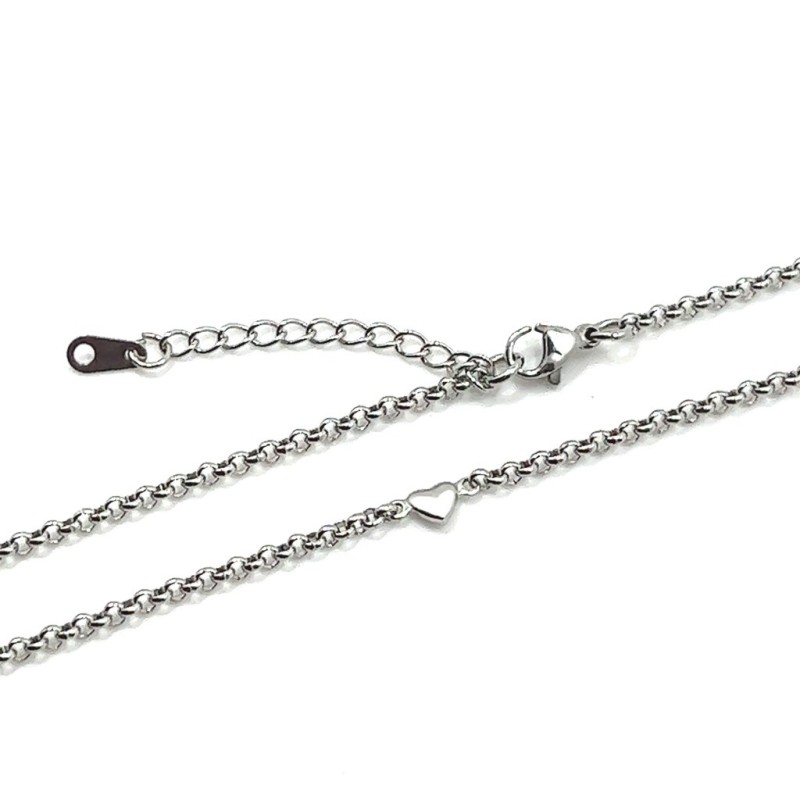 Dainty Forever Love Premium 316 Stainless Steel Choker With Extension ( Made In Japan )