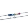 Rainbow Crystal Pearl Steel Choker Embellished with Austrian Crystals