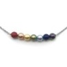 Rainbow Crystal Pearl Steel Choker Embellished with Austrian Crystals