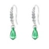 Limited Edition Premium Luxurious Peridot Green Crystal Teardrop Earrings Embellished with Austrian Crystals