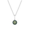 May Birthpearl Scarabaeus Green Crystal Pearl Simply Necklace Embellished with Premium Grade Austrian Crystal Pearl