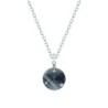 Silver Night Crystal Twist Pendant Necklace Embellished with Premium Grade Austrian Crystal