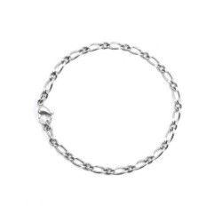 Rhodium Plated Charm Elegant Style 20cm Plain Bracelet