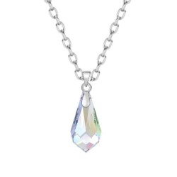 AB Crystal Teardrop Pendant Necklace Embellished with Premium Grade Austrian Crystal