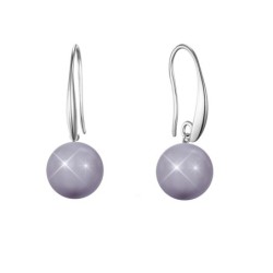 June Birthpearl Mauve Lavender Crystal Pearl Elegant Earrings Embellished with Premium Grade Austrian Crystal Pearls