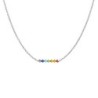 Rainbow Beads Steel Choker Embellished with Austrian Crystals