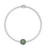 May Birthpearl Scarabaeus Green Crystal Pearl Classic Premium Steel Bracelet Embellished with Austrian Crystal