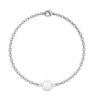 April Birthpearl Pearlescent White Pearl Classic Premium Steel Bracelet Embellished with Austrian Crystals