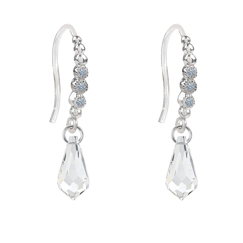 Limited Edition Premium Luxurious Clear Crystal Teardrop Earrings Embellished with Austrian Crystals