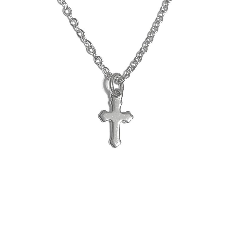 Premium Stainless Purely Steel Cross Cable Chain Design Necklace Chain With Extension  (Made in Japan)