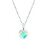 Crystal Aurora Borealis Twist Pendant Necklace Embellished with Premium Grade Austrian Crystal