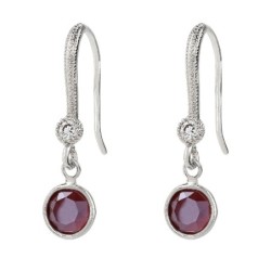 Limited Edition Premium Elegant Ruby Crystal Earring Embellished with Austrian Crystals