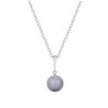 June Birthpearl Mauve Lavender Crystal Pearl Simply Necklace Embellished with Premium Grade Austrian Crystal Pearl