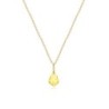 Golden Baroque Light Topaz Pendant Necklace Embellished with Premium Grade Austrian Crystal