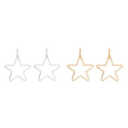 Premium Stainless Steel Hypoallergenic Hugh Star Stud Earrings