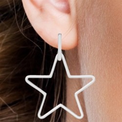 Premium Stainless Steel Hypoallergenic Hugh Star Stud Earrings