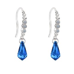 Limited Edition Premium Luxurious Sapphire Crystal Teardrop Earrings Embellished with Austrian Crystals