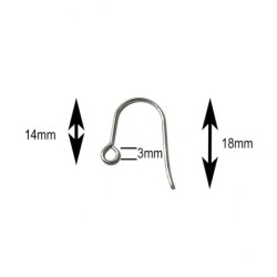 Premium Stainless Steel 316 Earring Hook (Made In Japan)