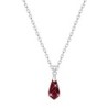 Siam Red Crystal Teardrop Pendant Necklace Embellished with Premium Grade Austrian Crystal