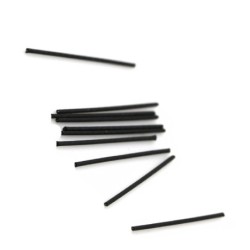 5 Pairs of Black Nylon Stainless Steel Ear Sticks  (Made in Japan)