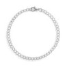 Rhodium Plated Charm Plain Simply Bracelet (Made In Japan)