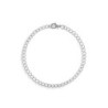 Rhodium Plated Charm Plain Simply Bracelet (Made In Japan)