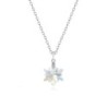 Edelweiss Star Pendant with Pearl Earring Jewellery set Embellished with Austrian Crystals