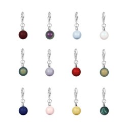 FondJewel BirthPearl Premium Stainless Steel Charm Collection Embellished with Austrian Crystal Pearls