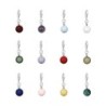 FondJewel BirthPearl Premium Stainless Steel Charm Collection Embellished with Austrian Crystal Pearls