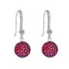 Limited Edition Premium Graceful Pave Ruby Red Crystal Earrings