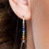 Rainbow Crystal Beads Hoop Earring Embellished with Austrian Crystals