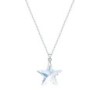 Star Crystal Aurora Borealis Pendant with Crystal Pearl Earrings Set Embellished with Premium Grade Austrian Crystal