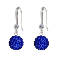 Limited Edition Premium Graceful Pave Sapphire Crystal Earrings Embellished with Austrian Crystals