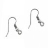 18k White Gold Plated Earring Fish Hook (Made In Japan)