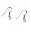 18k White Gold Plated Earring Fish Hook (Made In Japan)