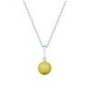 November Birthpearl Golden Crystal Pearl Simply Necklace Embellished with Premium Grade Austrian Crystal Pearl