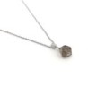 Premium Natural Smoky Quartz Premium Stainless Steel Pendant Necklace