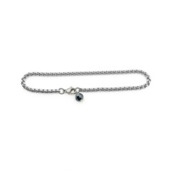 Classy Premium Stainless Steel Jet Crystal Bead Bracelet Embellished with Austrian Crystals