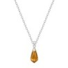 Topaz Crystal Teardrop Pendant Necklace Embellished with Premium Grade Austrian Crystal