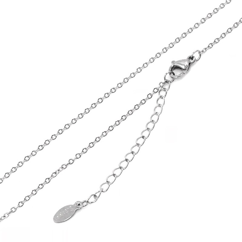 Premium Stainless Steel Cable Chain Design Necklace Chain With Extension  (Made in Japan)