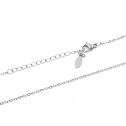 Premium Stainless Steel Cable Chain Design Necklace Chain With Extension  (Made in Japan)