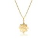 Golden Four-Leaf Clover Pendant Necklace Embellished with Austrian Crystals