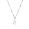 Teardrop Crystal Pendant Necklace with Pearl Earrings Set Embellished with Premium Grade Austrian Crystals