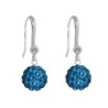 Limited Edition Premium Graceful Pave Turquoise Blue Crystal Earrings