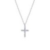 Beautiful Cross Pendant 925 Sterling Silver Necklace Embellished with Premium Grade Austrian Crystals