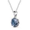 December Birthstone Montana 925 Sterling Silver Pendant Necklace Embellished with Austrian Crystal