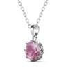 October Birthstone Rose 925 Sterling Silver Pendant Necklace Embellished with Austrian Crystals