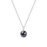 Premium Natural Magnetic Hematite 8mm Bead Pendant 925 Silver Plated Necklace